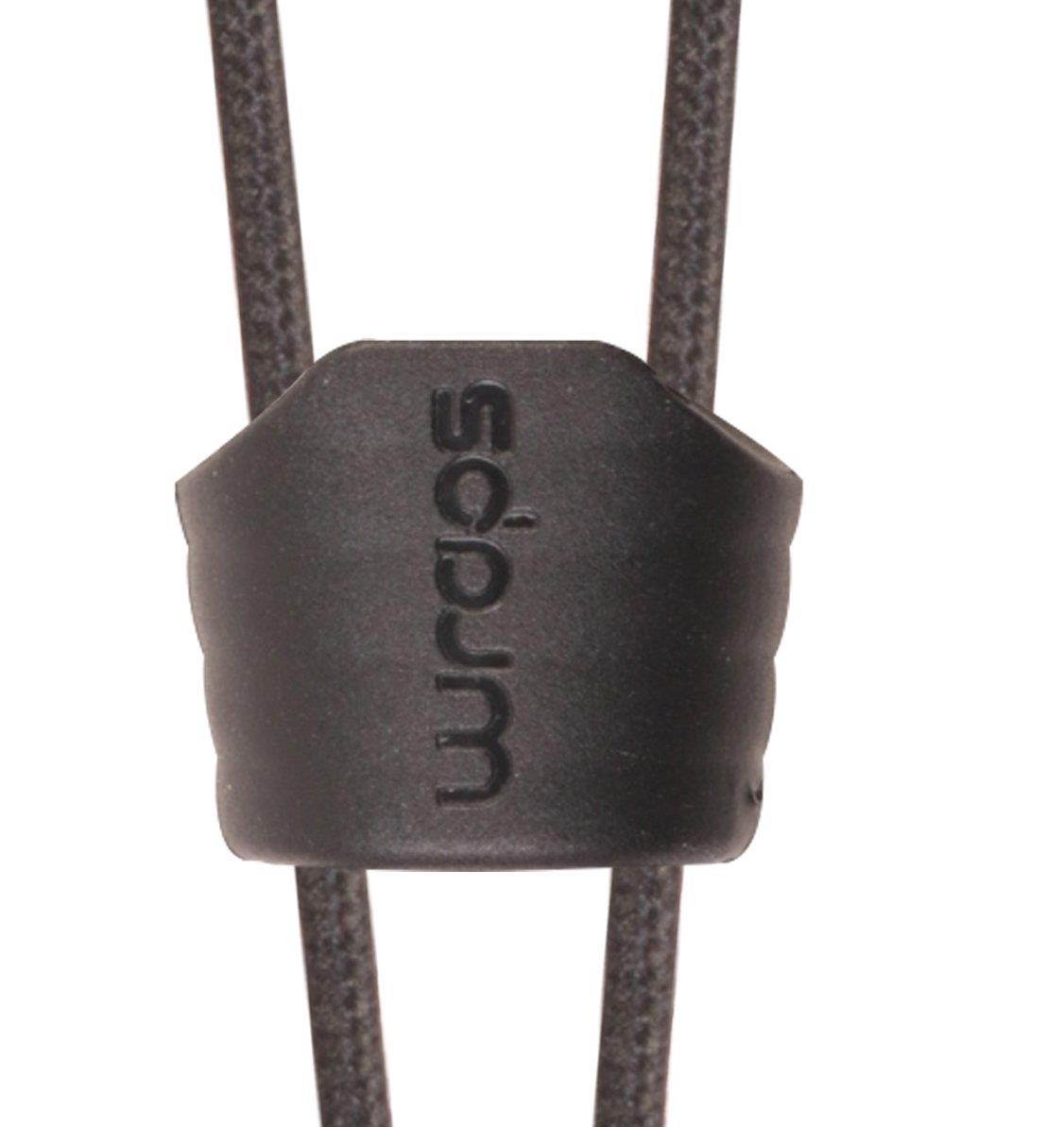 Wraps Wearable Braided Wristband Headphone Earbuds, Natural Ebony (WRAPSWBLK-V15M)