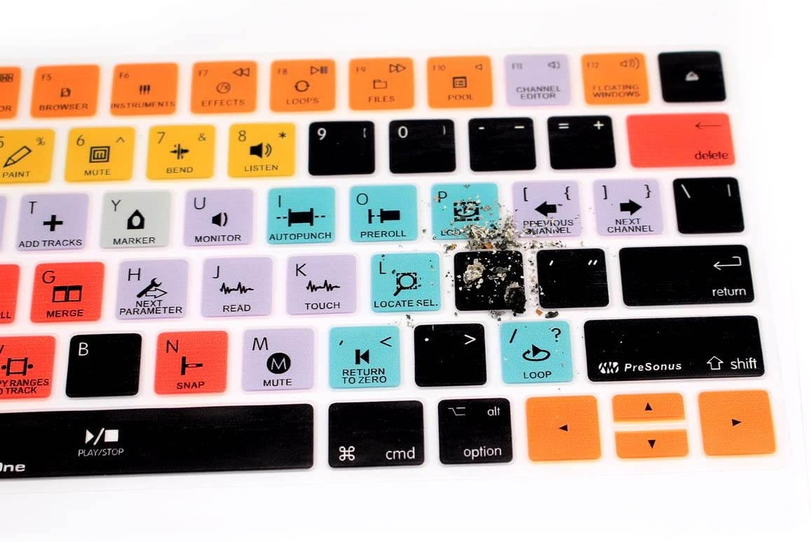 HRH Studio One Functional Shortcut Hotkey Keyboard Cover Silicone Skin for Apple Magic Wireless Bluetooth Keyboard MLA22LL/A (A1644,2015 Released) with US Layout