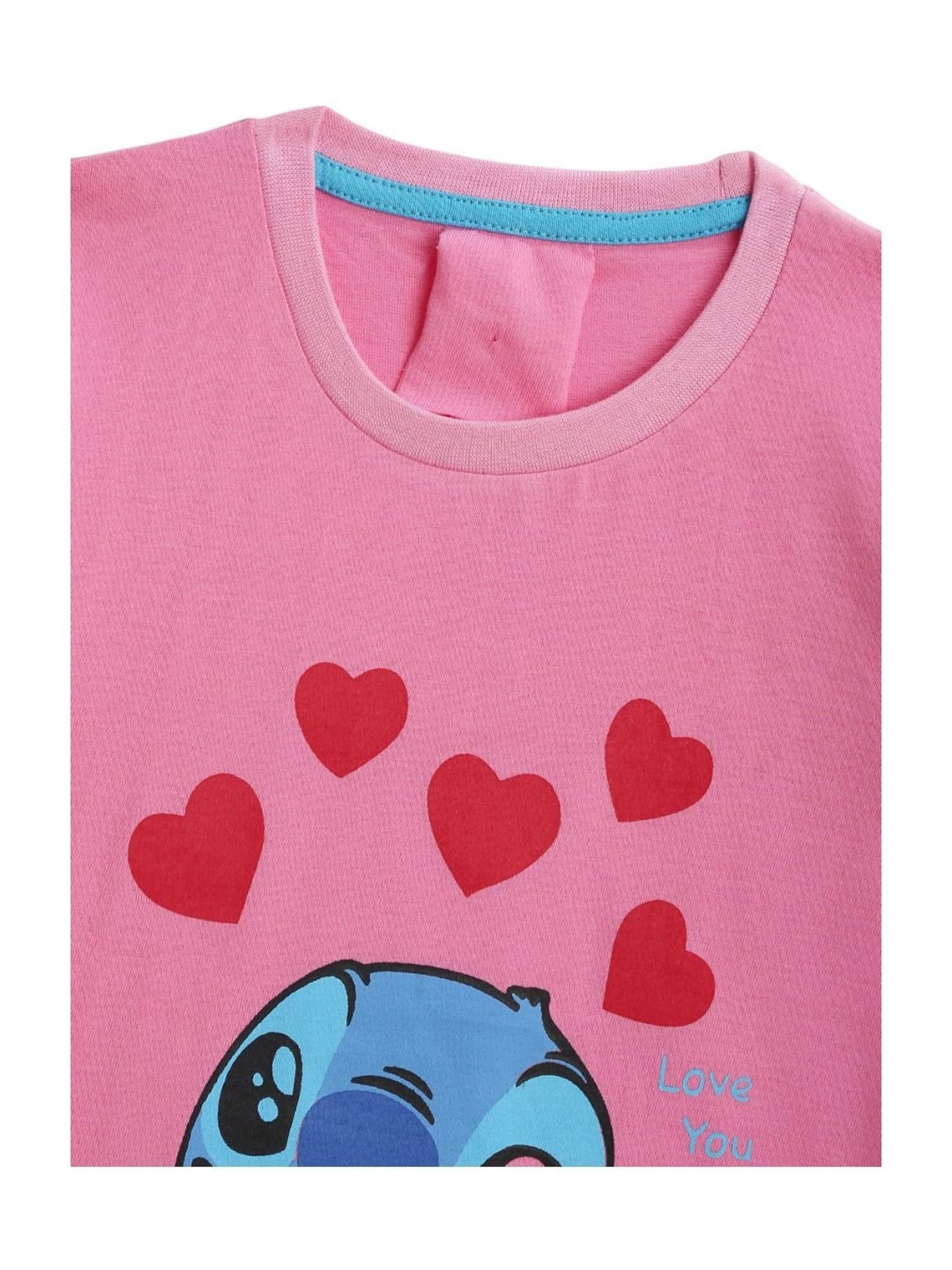 Kids Craft Pink Cotton Printed T-Shirt & Pants