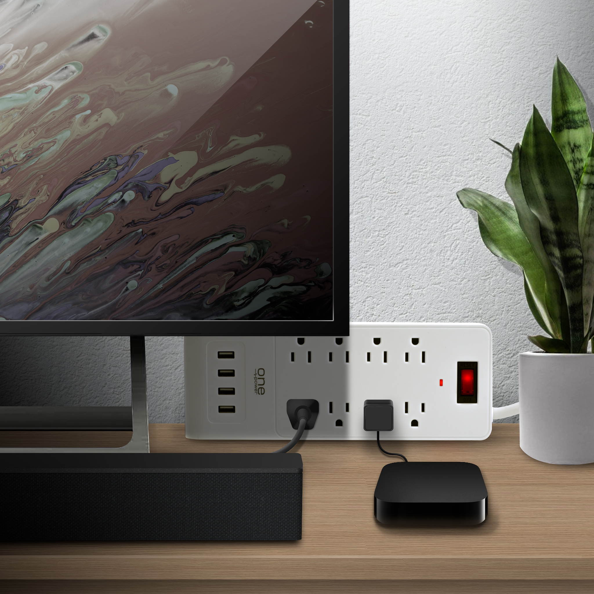 8 Outlet Quad USB Power Block Surge Protector