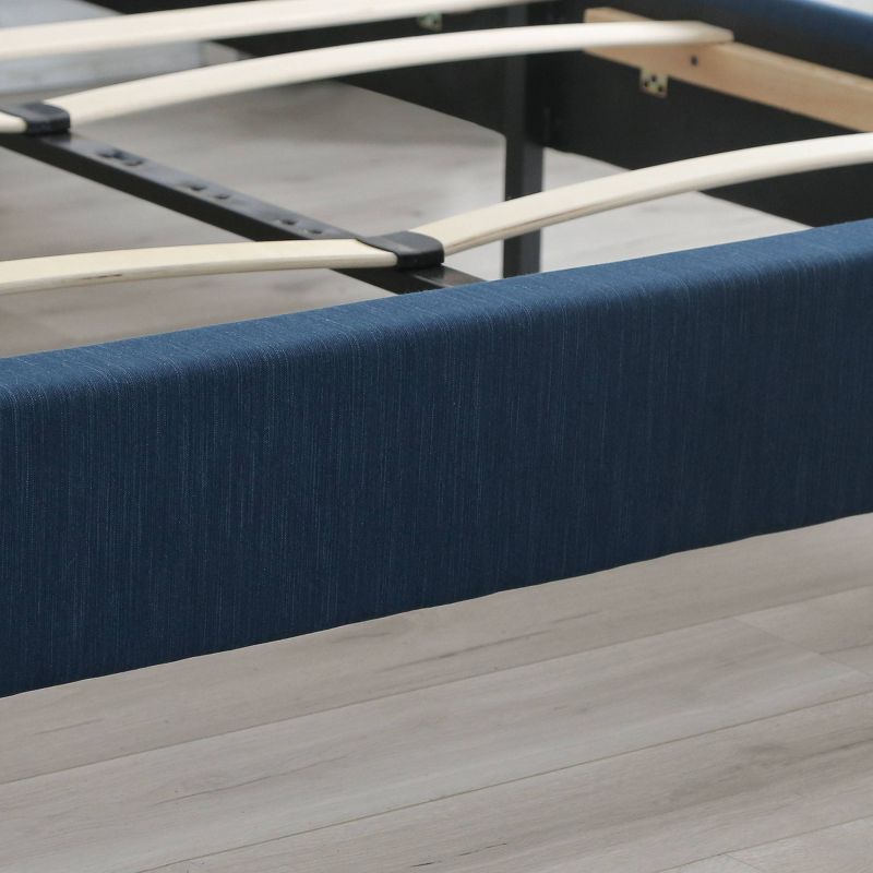 Karly Tufted Upholstered Platform Bed Full Navy - Abbyson Living