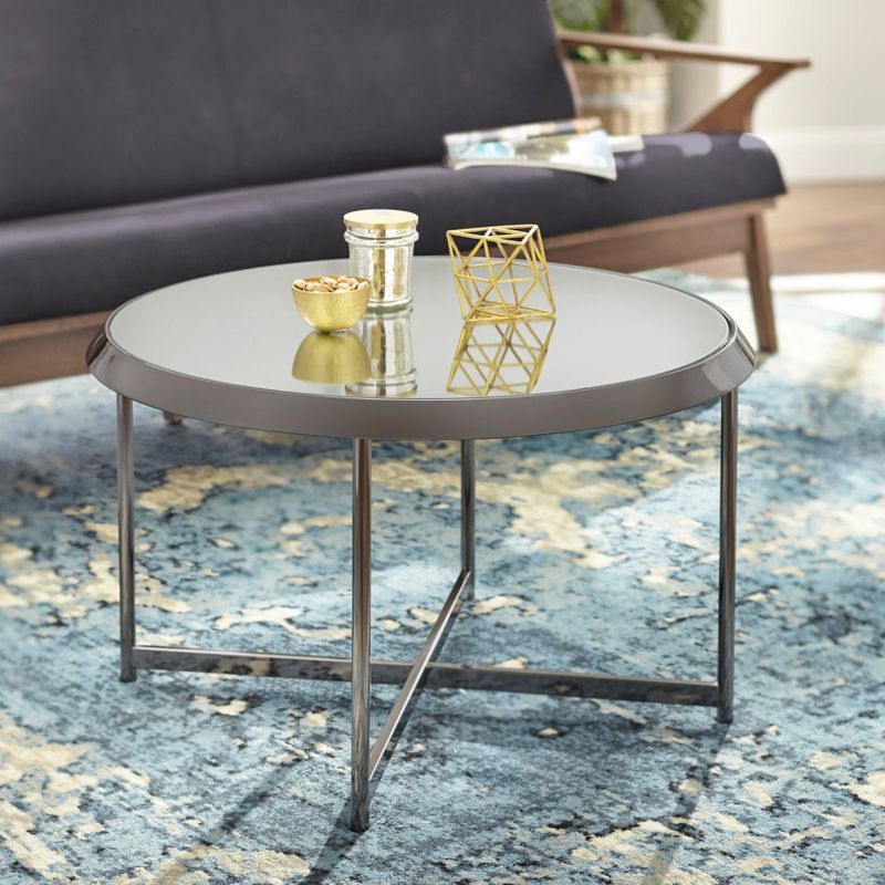 Carly Nickel Coffee Table Black - Buylateral