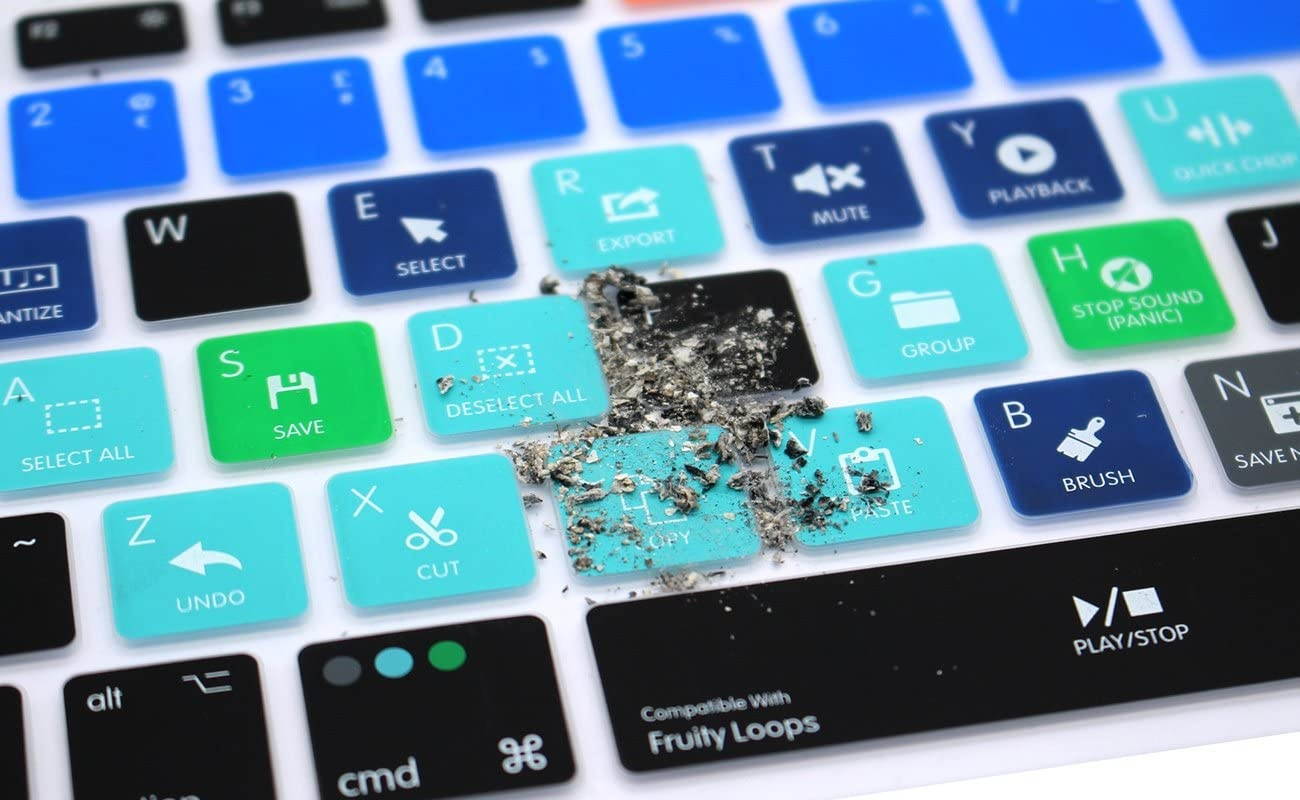 HRH Final Cut Pro X Shortcuts Hotkey Silicone Keyboard Cover Skin for MacBook Air 13,MacBook Pro13/15/17 (with or w/Out Retina Display, 2015 or Older Version)&Older iMac,USA and European Layout