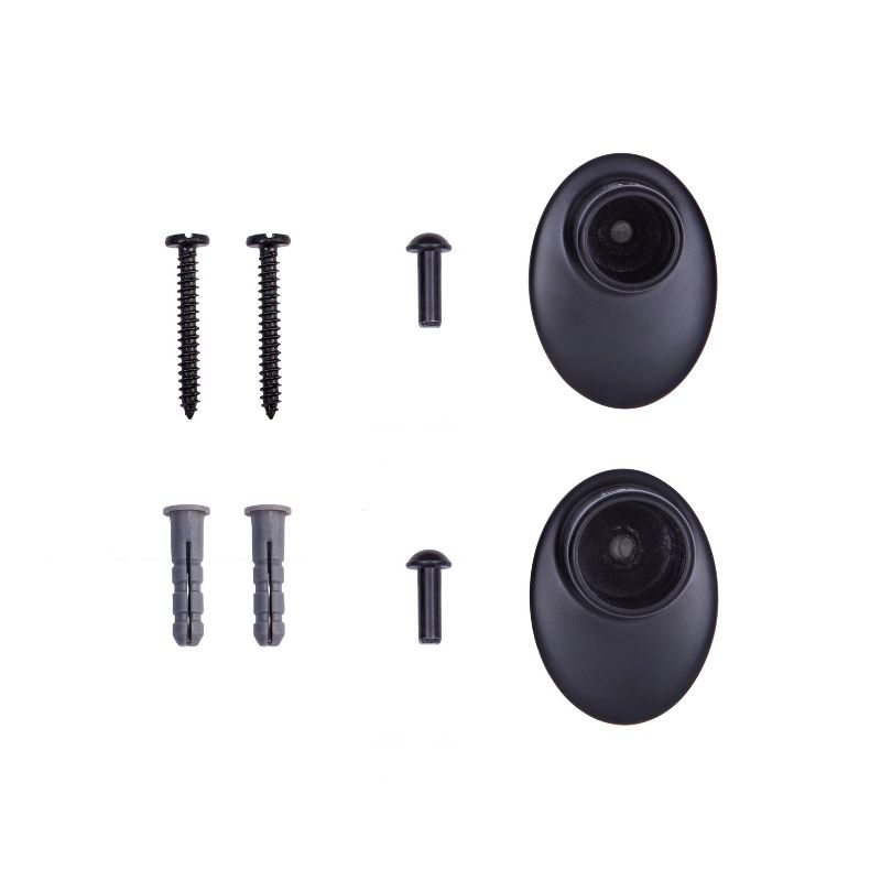 28"-48" Wrap Around Room Darkening Curtain Rod Black - Sun Zero