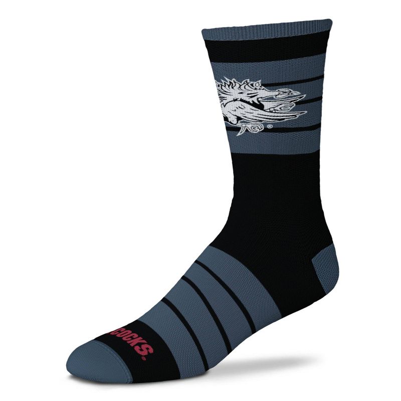 NCAA South Carolina Gamecocks Men's Quad Black Crew Socks - 10-13