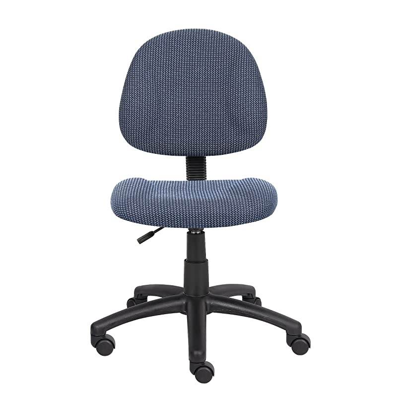 Perfect Posture Delux Fabric Task Chair without Arms in Blue