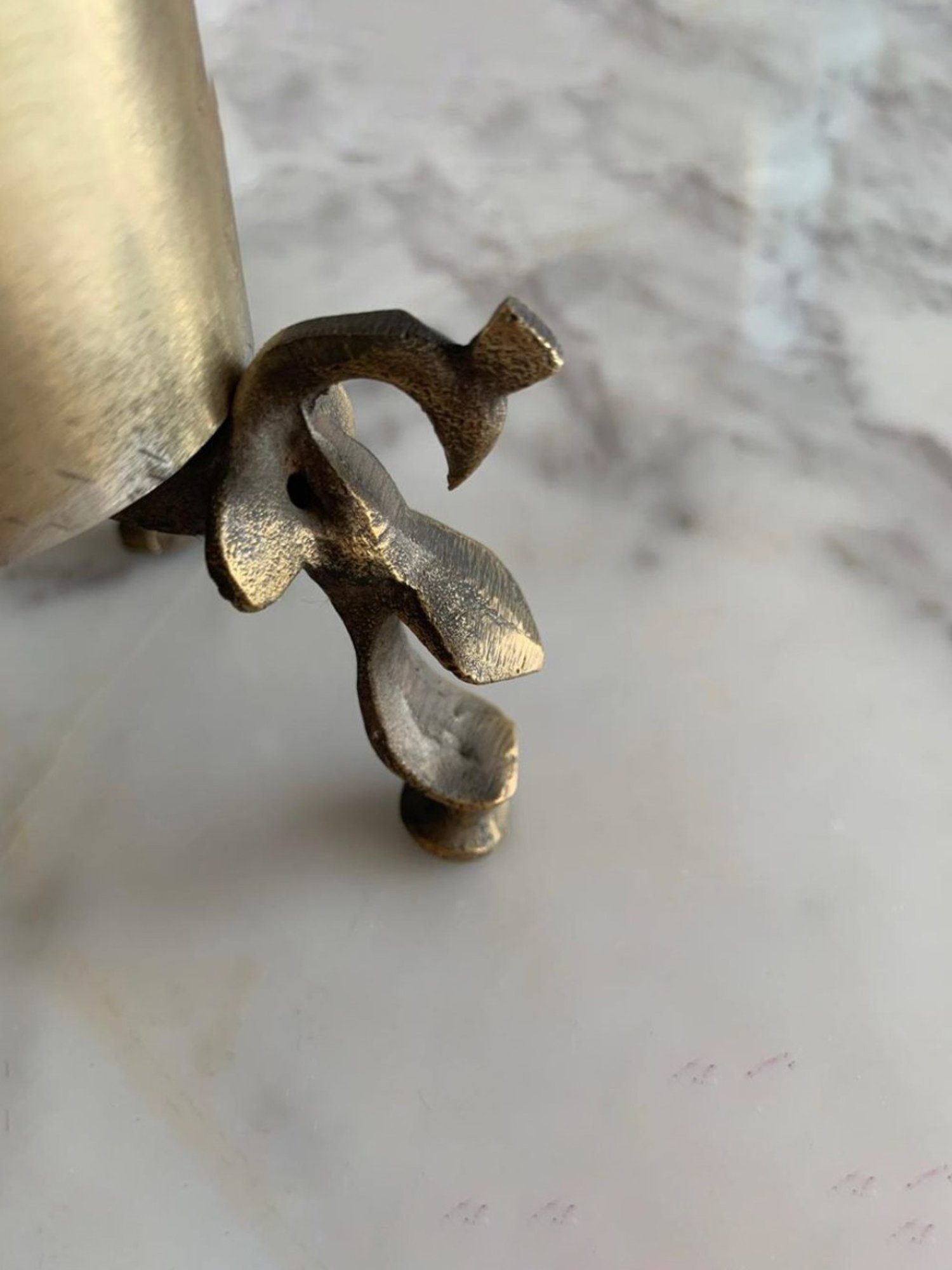 Artisans Rose Gold Brass Umar Vintage Glass