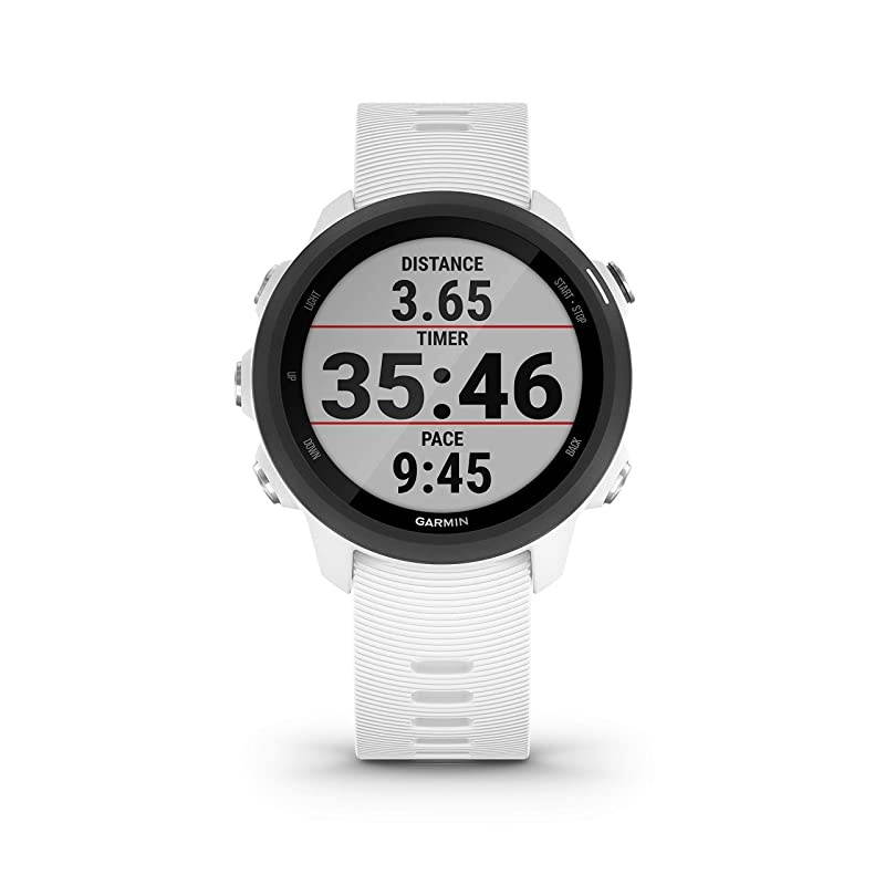 Garmin Forerunner 245 GPS Running Smartwatch with Included  3 Straps Bundle (White Music 010-02120-21, Blue/Pink/Teal)