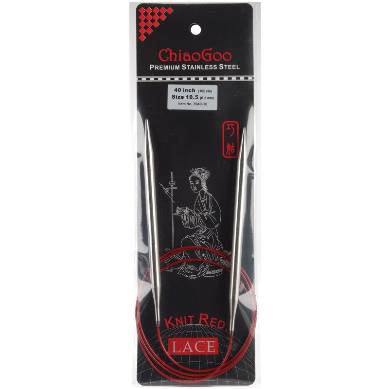 ChiaoGoo Red Lace Stainless Circular Knitting Needles 40"-Size 00/1.75mm