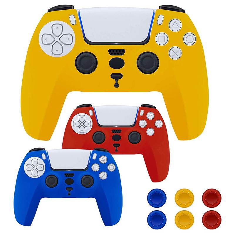 For PS5 Gamepad Silicone Protective Cover For SONY Playstation 5 Wireless Controller Protection Case With Non-slip Particles