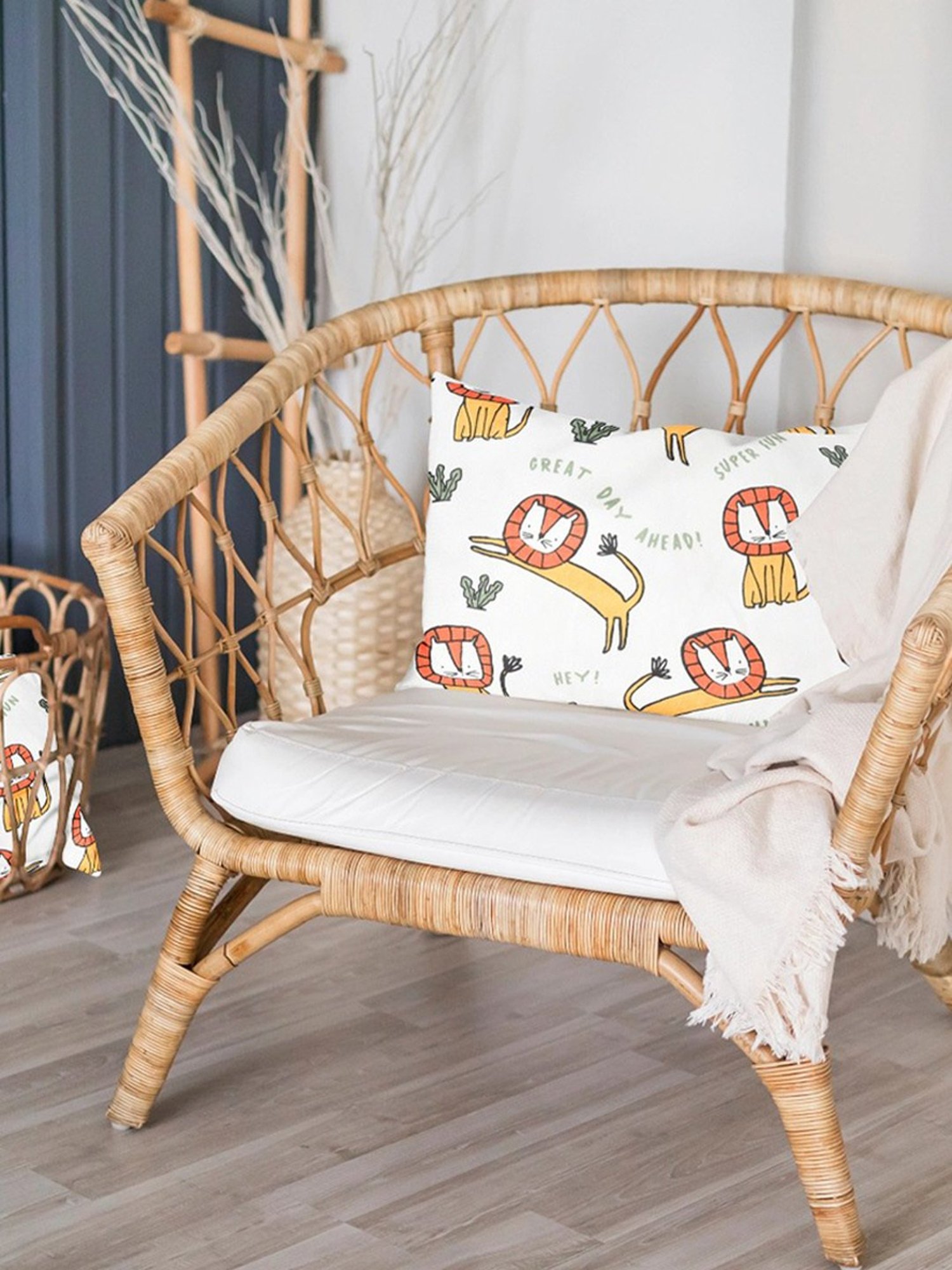 The Baby Atelier White Cotton Pillow Cover with fillers