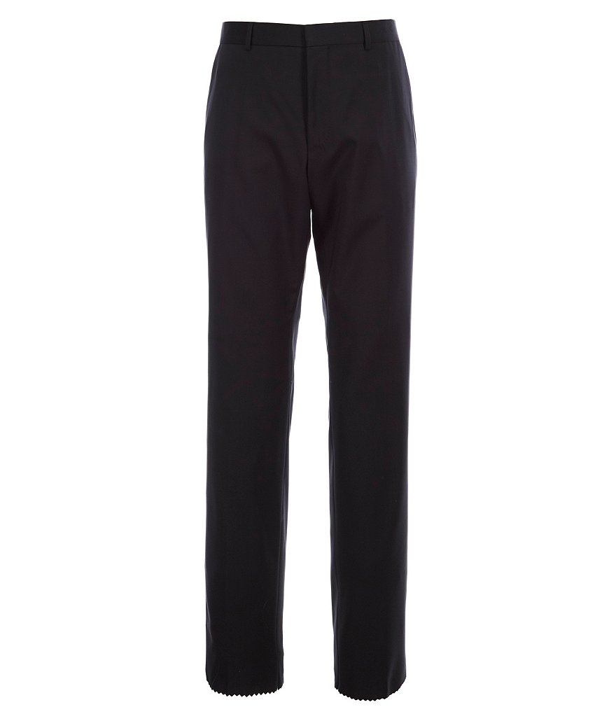 Hart Schaffner Marx Plaid Flat-Front Trouser Pants