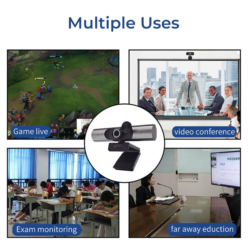 Webcam 1080p 30fps Web Speakers Camera 4K Web Camera With Microphone Cameras USB 2.0