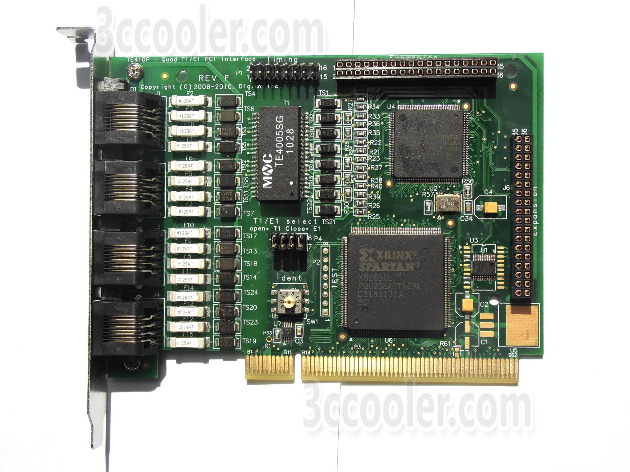TE210 2 E1/T1/J1 Ports 3.3V PCI voip Asterisk card support Trixbox Elastix hardware EC,TE410,TE405