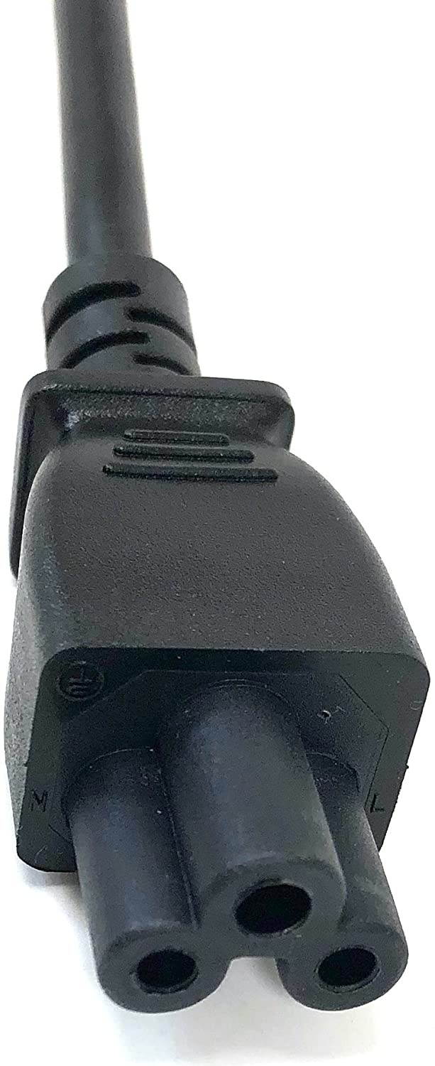 Micro Connectors, Inc. 6 feet 3 Prong "Mickey Mouse" Style Keyed Notebook Power Cord UL Approved (M05-126)