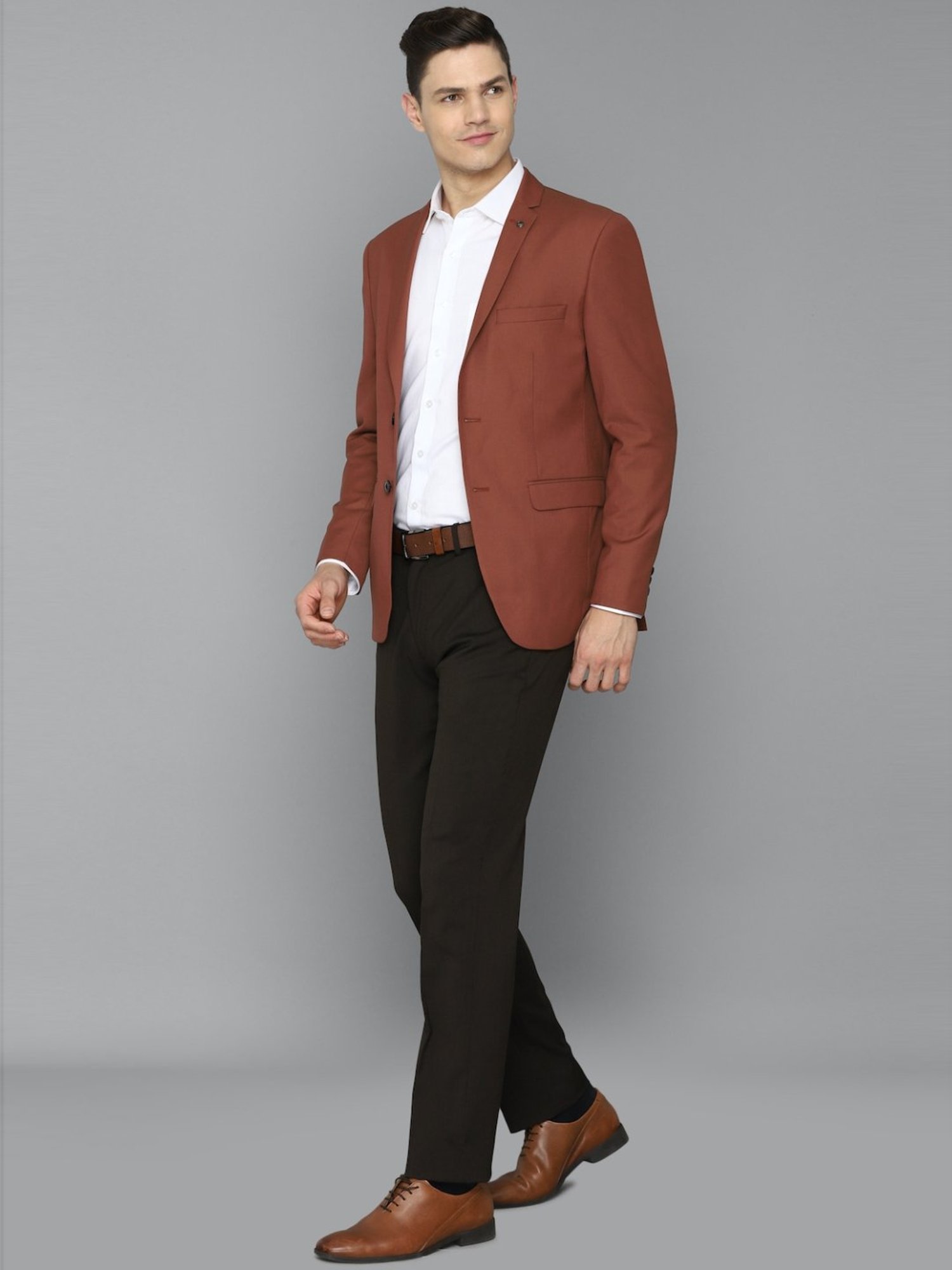 Allen Solly Red Slim Fit Blazers