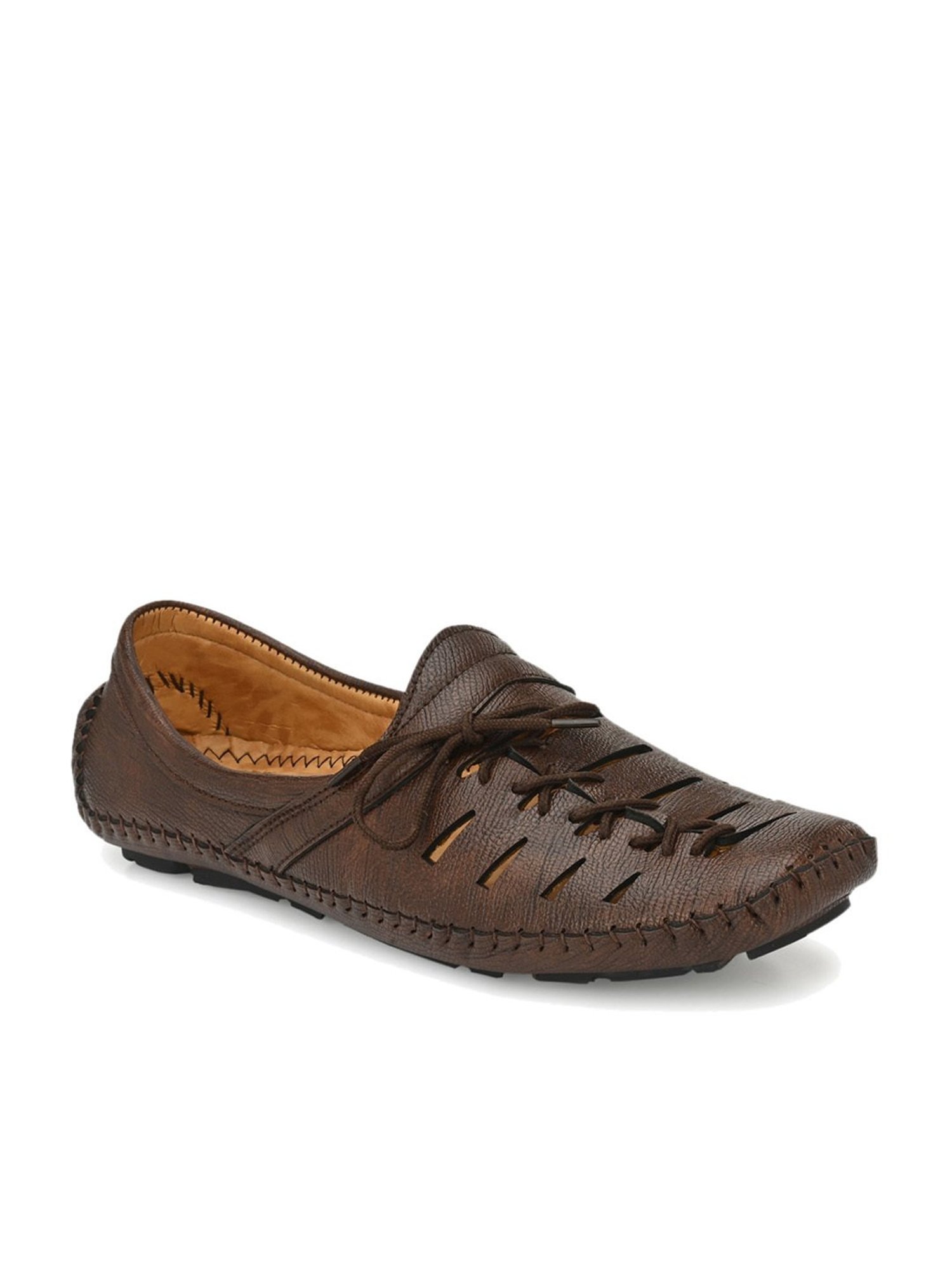Fausto Men's Brown Ethnic Juttis