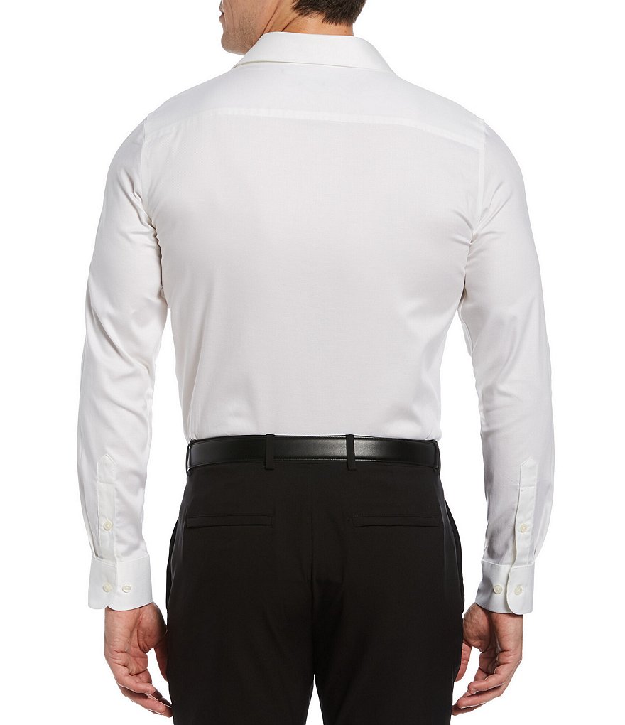 Perry Ellis Slim-Fit Water-Repellent Dobby Stretch Long-Sleeve Woven Shirt