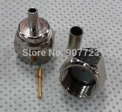F Male Plug Straight Crimp RG174 LMR100 RG316 RF Connector