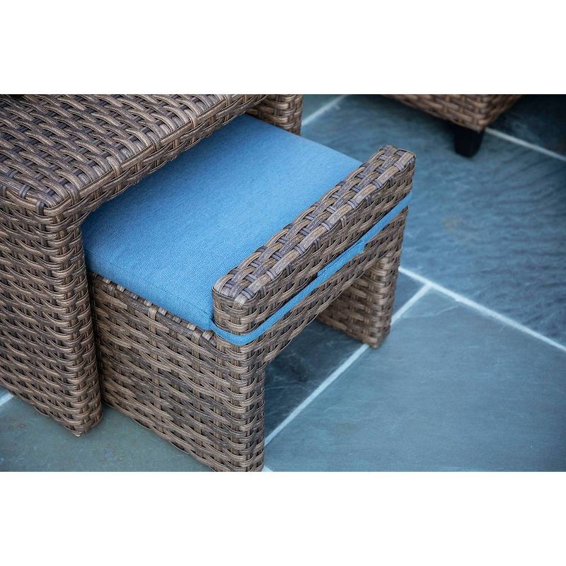 Pepperidge 6pc Deep Seating Set with Sunbrella Fabric Blue - Canopy Home and Garden