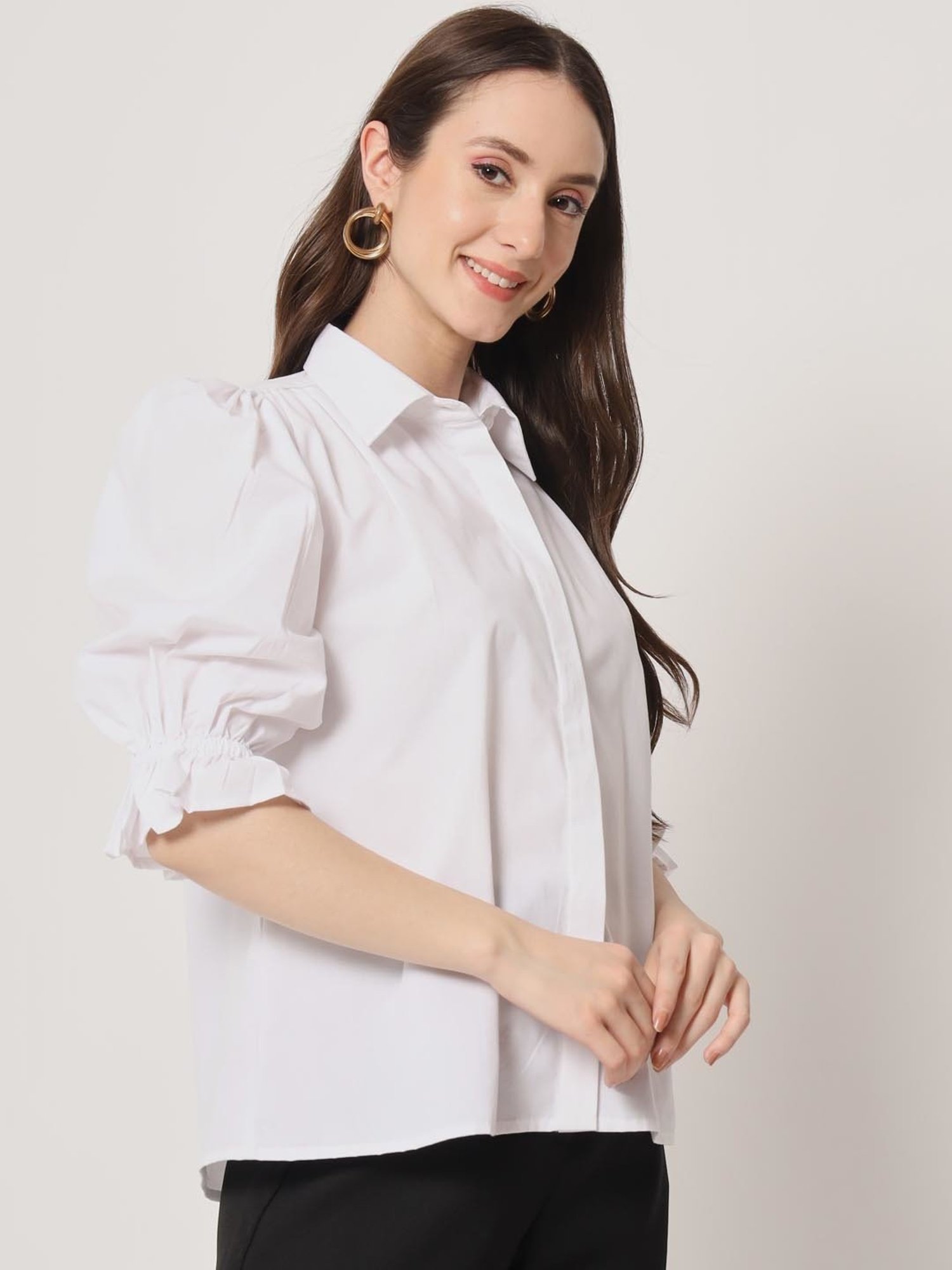 Trend Arrest White Cotton Regular Fit Shirt