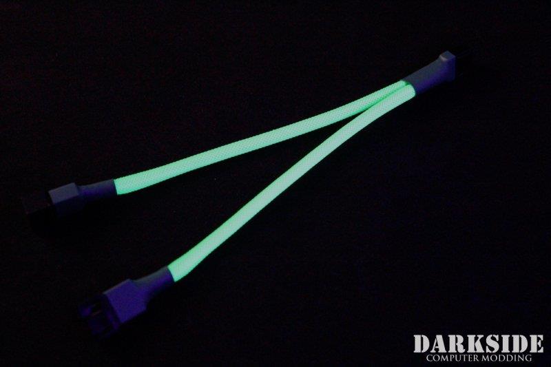 Darkside 4-Pin Dual Fan Power Y-Cable Splitter - Green UV (DS-0476)