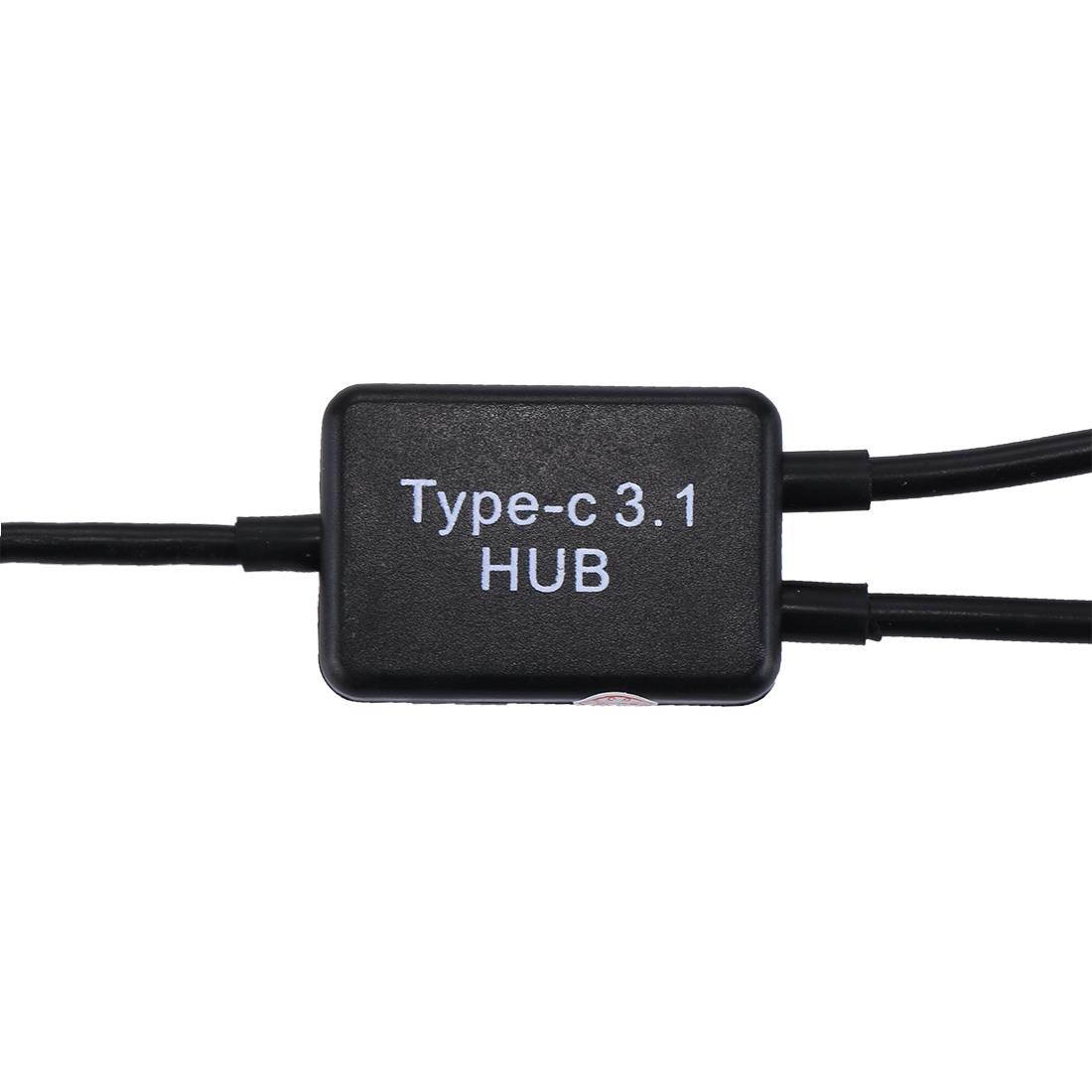 Portable USB-C / Type-C Male to Dual USB Ports Female HUB Adapter for Macbook, PC, Laptop, Tablet, Smartphone