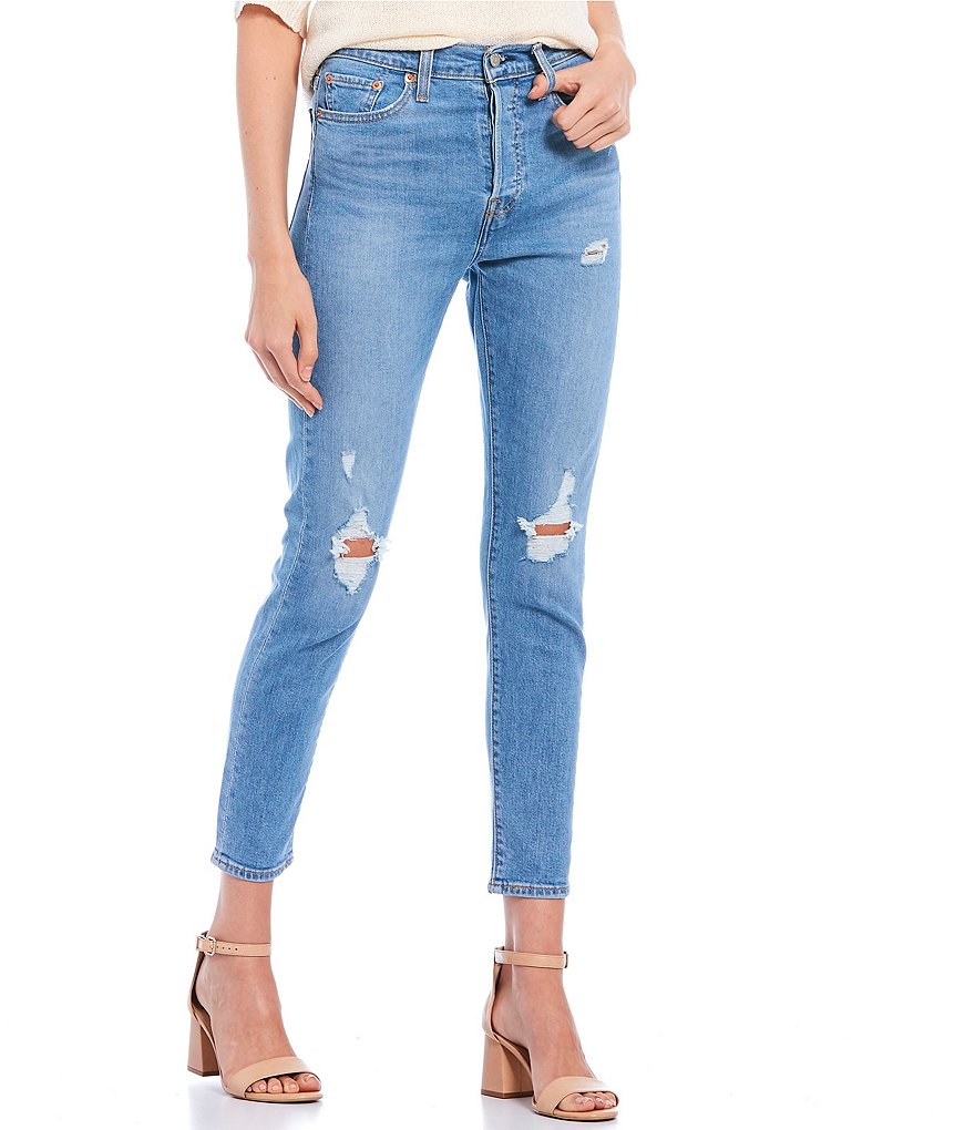 Levi's&reg; Wedgie Destructed High Rise Skinny Jeans