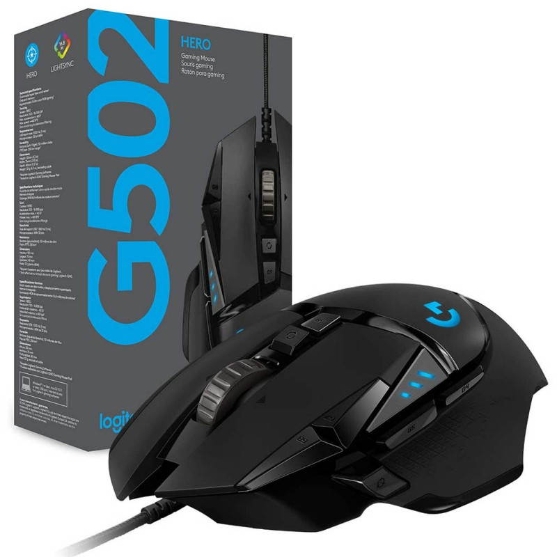 Logitech G102 Light Sync Gaming Mouse with Customizable RGB Lighting, 6 Programmable Buttons, Gaming Grade Sensor, 8 k dpi Tracking,16.8mn Color, Light Weight