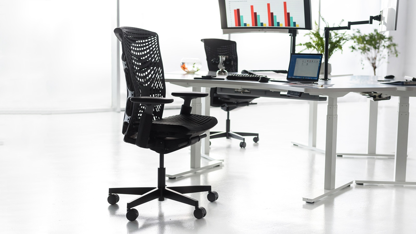 Autonomous Ergonomic Office Chair - ErgoChair Pro+ Black Frame, Naked Black TPE
