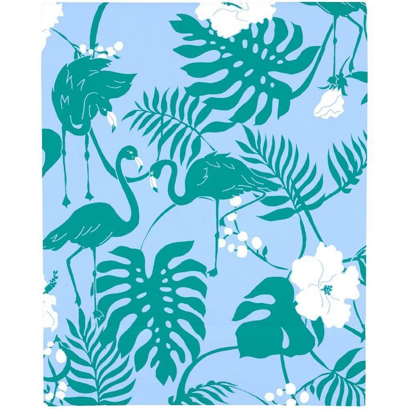NoJo Green Flamingo Mini Crib Sheet