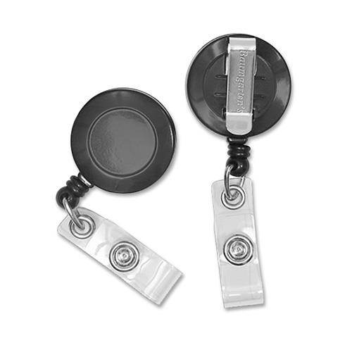 Baumgartens Card Reel with Belt Clip/Strap Extends 30" 25/PK Black 68424