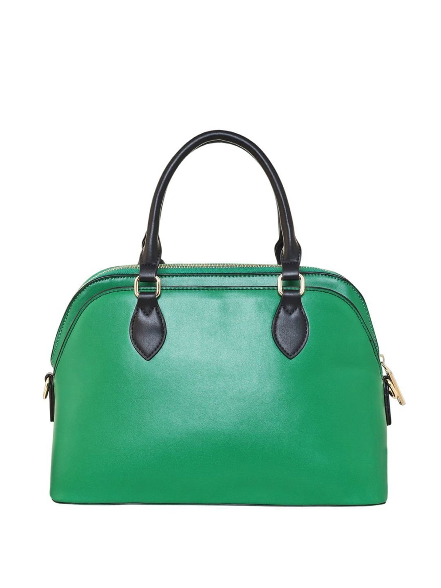 Esbeda Green & Black PU Quilted Handbag