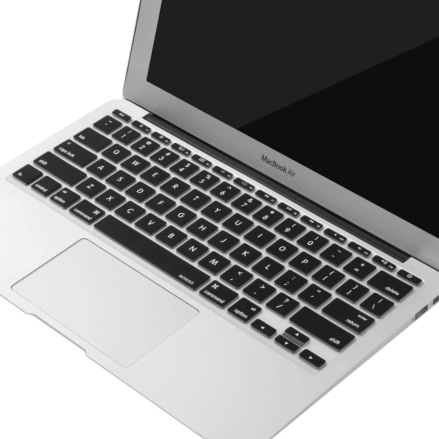 MOSISO Protective Keyboard Cover Skin Compatible with MacBook Air 11 inch (Models: A1370 & A1465), Black