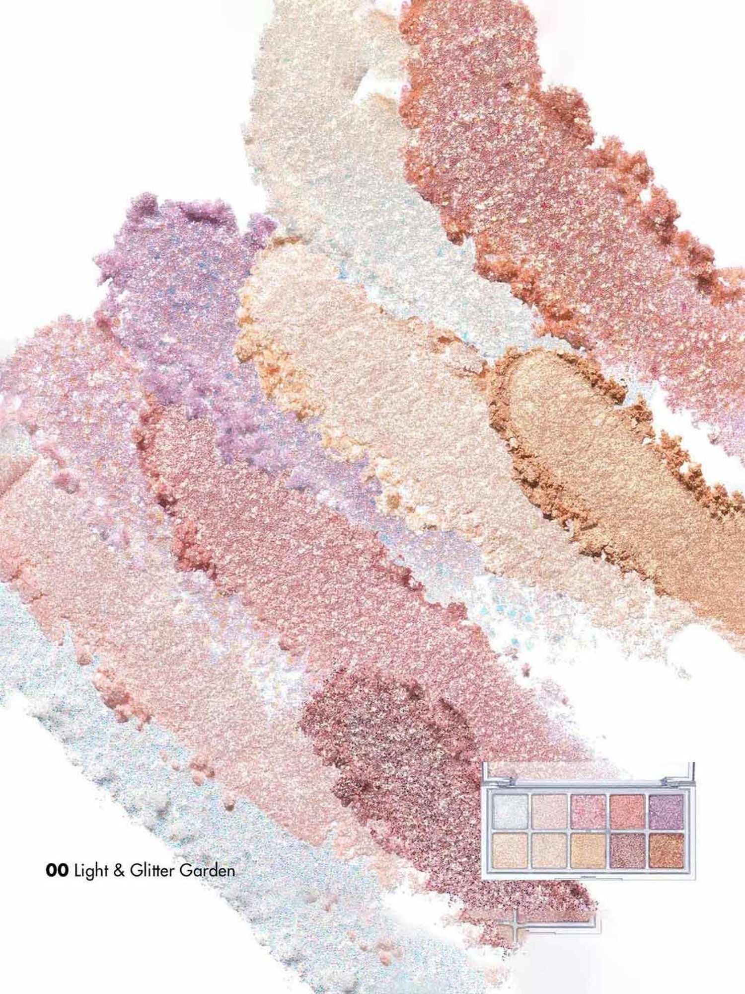 Rom&nd Better Than Eyeshadow Palette 00 Light & Glitter Garden - 6 gm