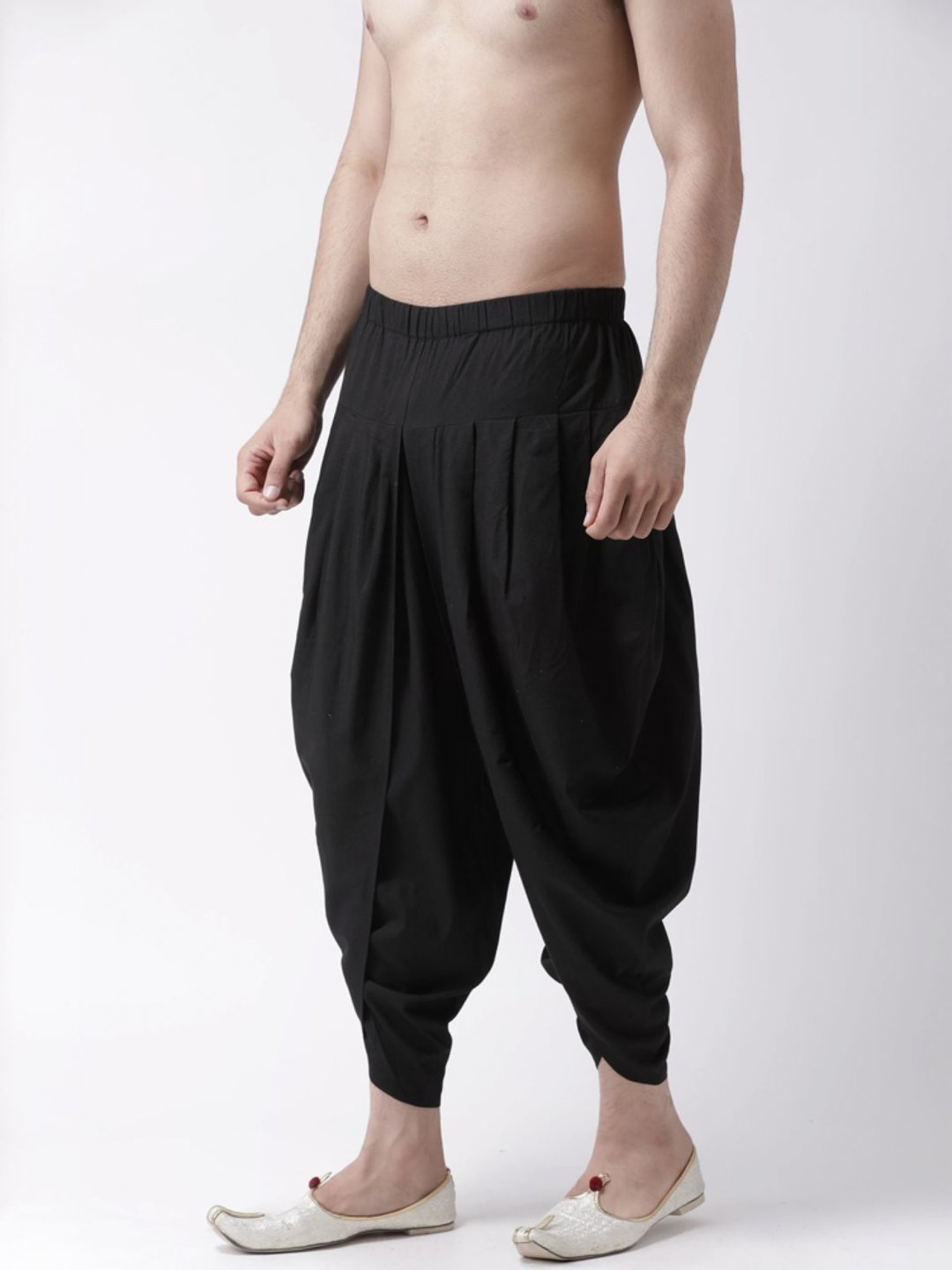 Ramraj ALAMEEN White Cotton Solid Dhotis