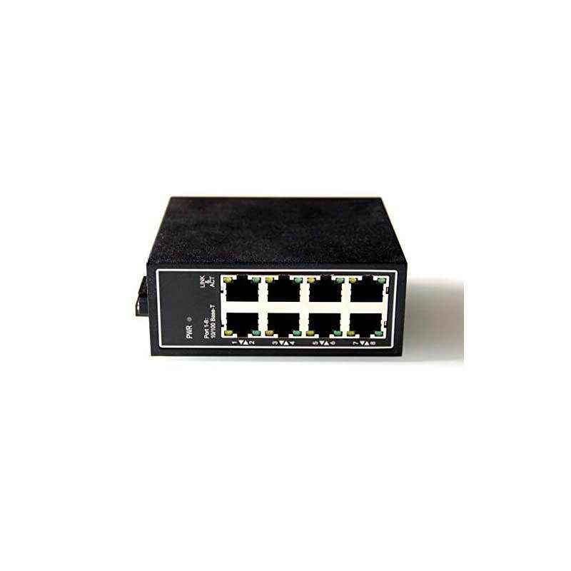 WDH-8ET-DC 10/100Mbps Unmanaged 8-Port Industrial Ethernet Switches with DIN Rail/Wall-Mount (UL Listed, Fanless, -30&deg;C~75&deg;C)