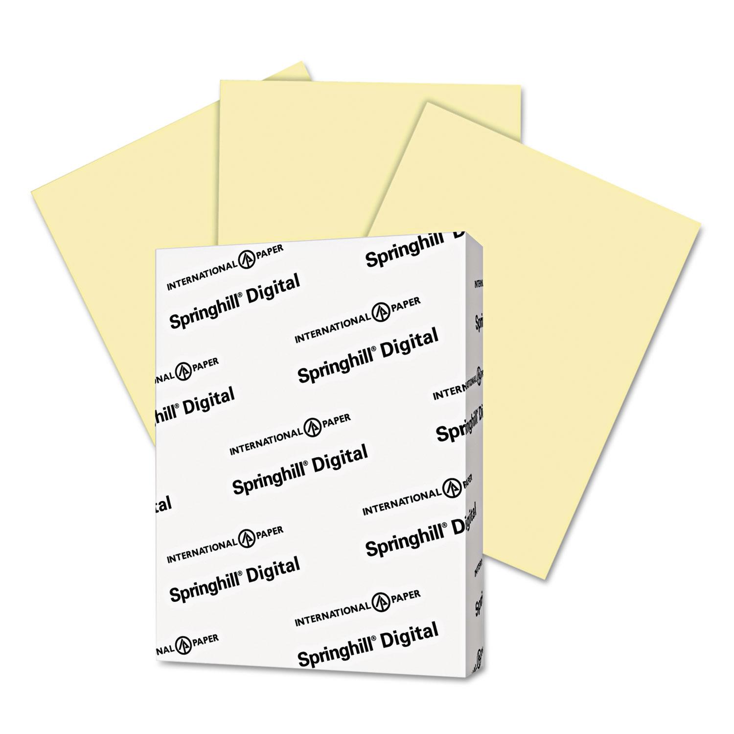 Springhill Digital Index Color Card Stock 90 lb 8 1/2 x 11 Canary 250 Sheets