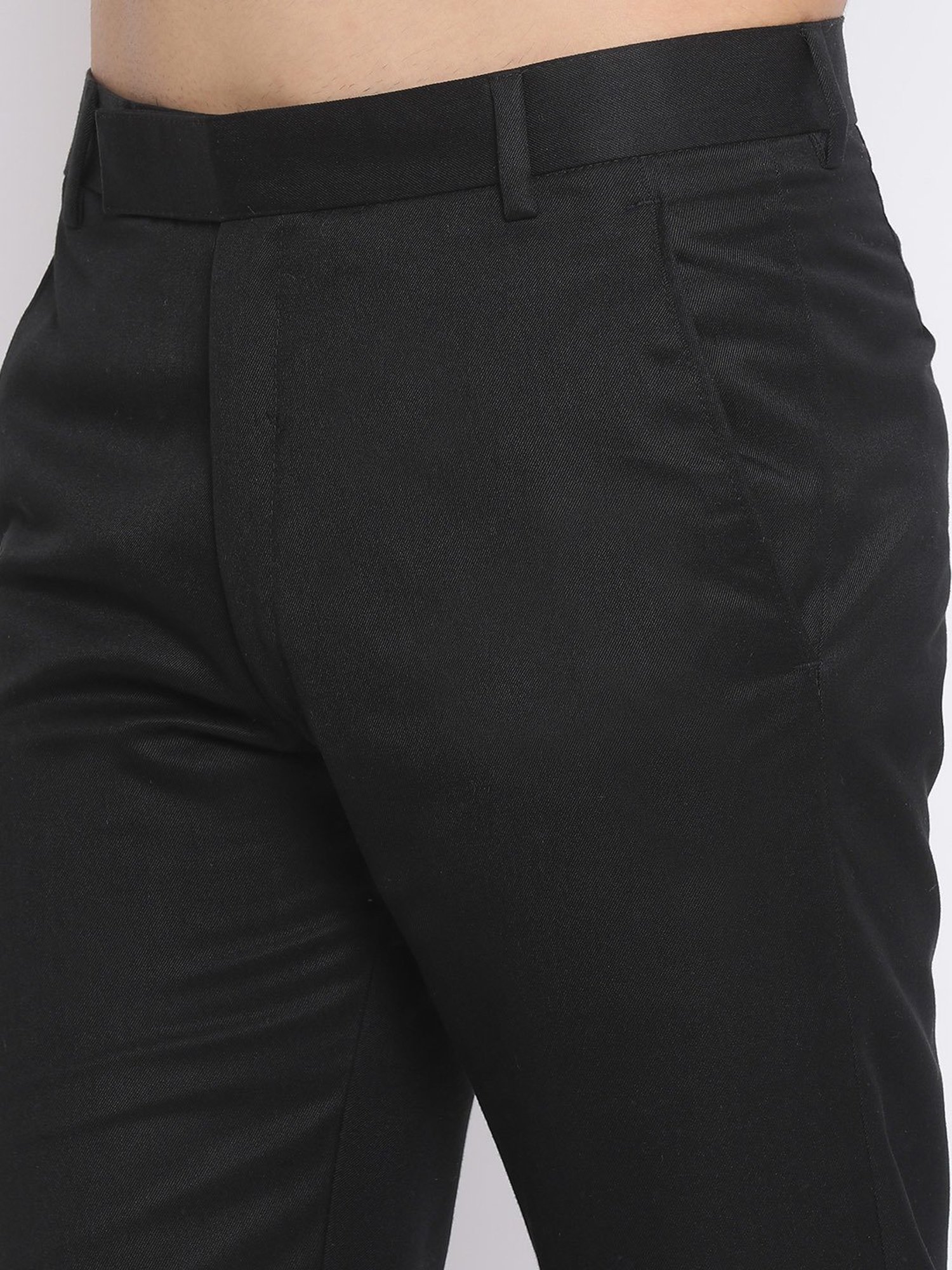 Hangup Plus White & Black Regular Fit Short Kurta & Trousers Set With Nehru Jacket