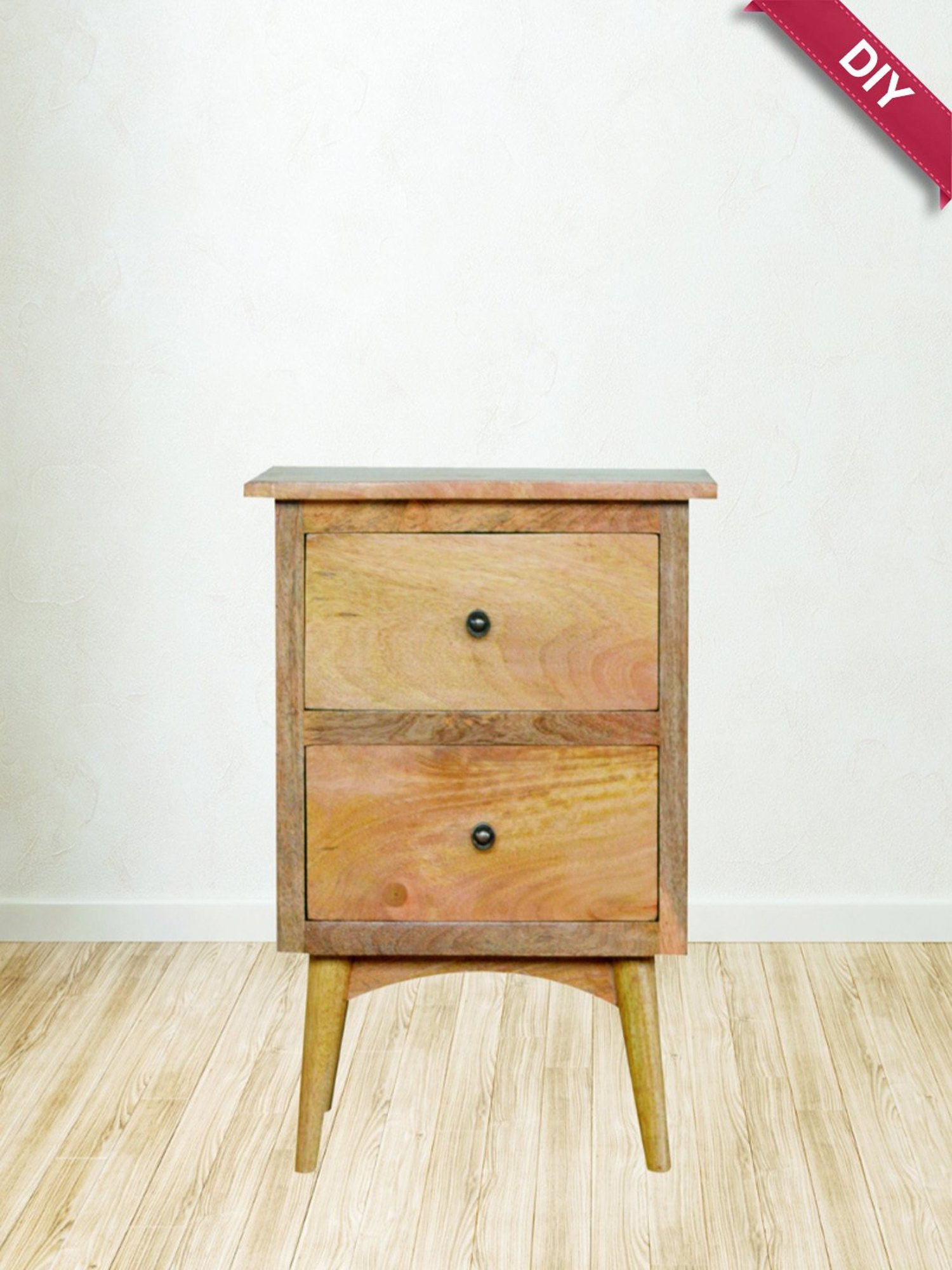 Sleepyhead Ally Teak Brown Sheesham Wood Bedside Table