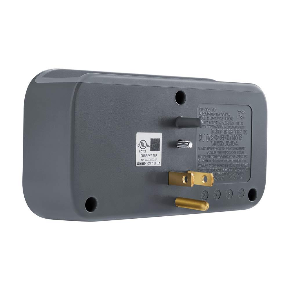 Belkin BSV300ttCW 3-Outlet Wall Mount Cradle Surge Protector with Dual USB Charging Ports (2.4 Amp Total)