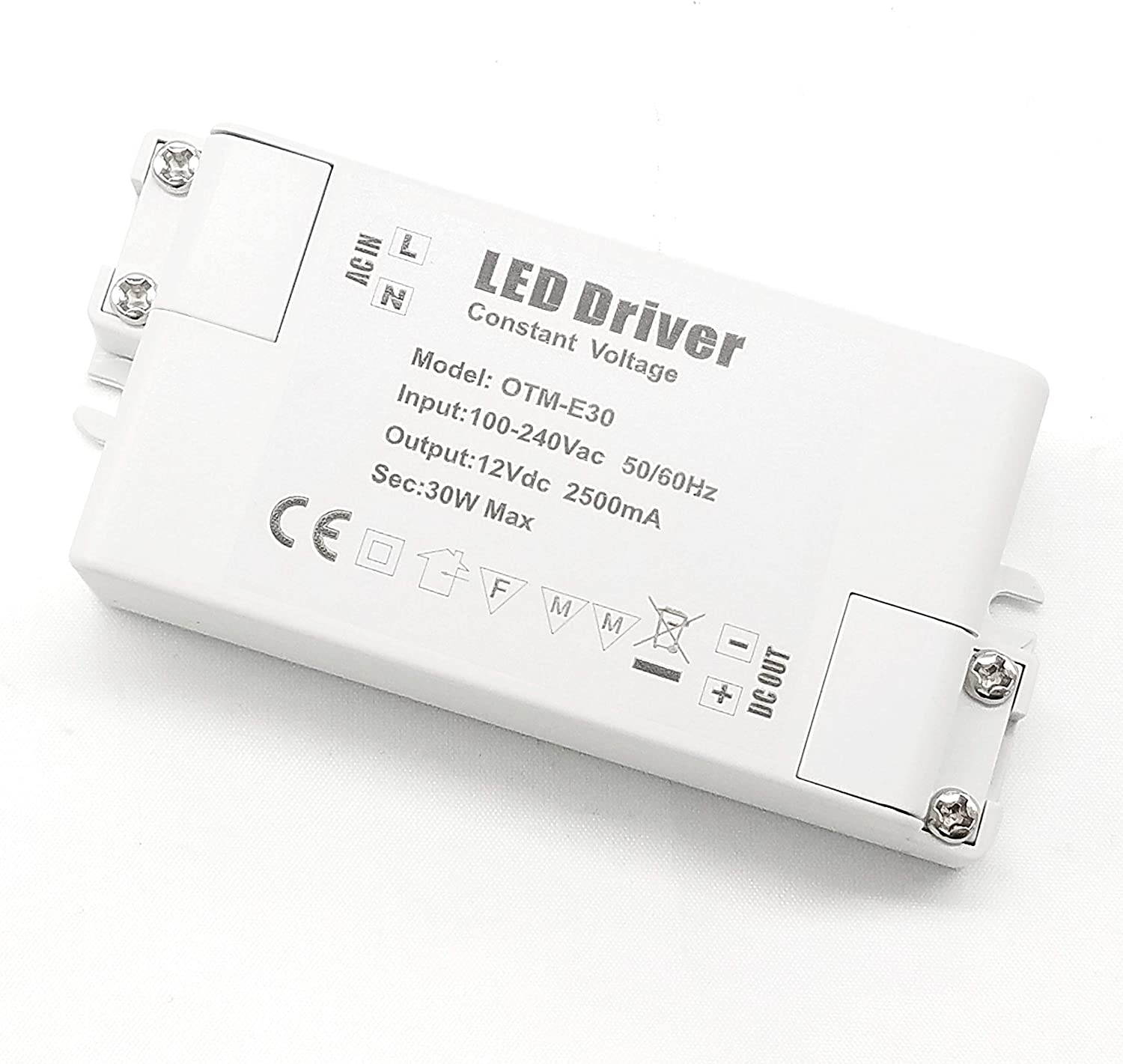 YAYZA! 1-Pack Premium IP44 12V 1.25A 15W Low Voltage LED Driver Transformer AC DC Switching Power Supply