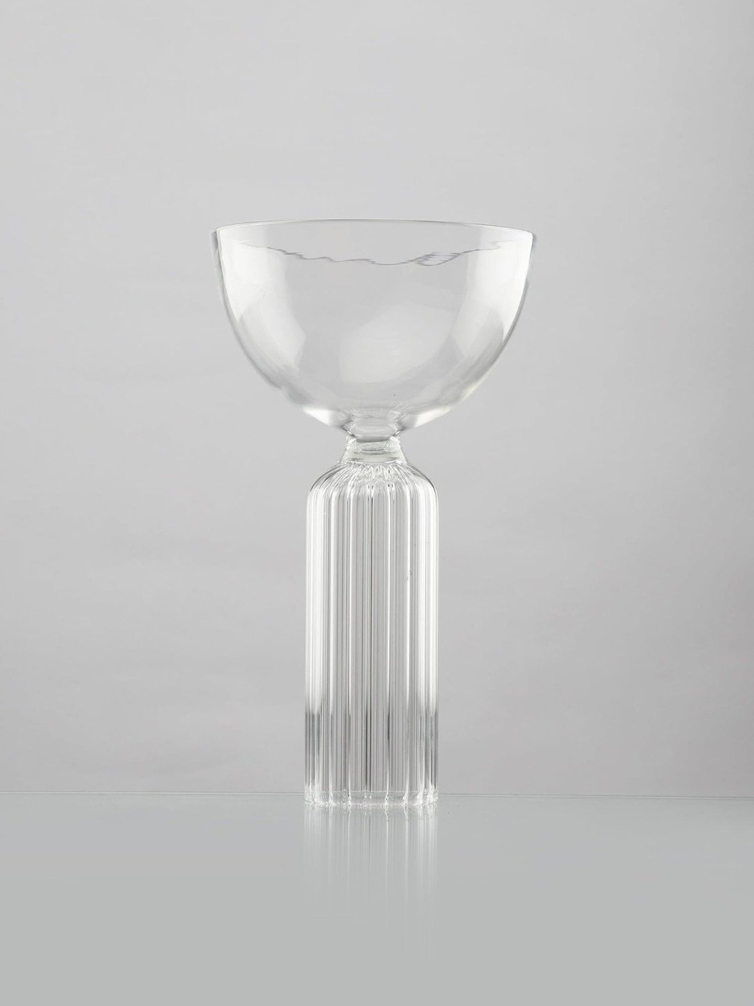 Melbify Ribbed Stem Coupe Fancy Transparent Cocktail Glass 250ml - Set of 2