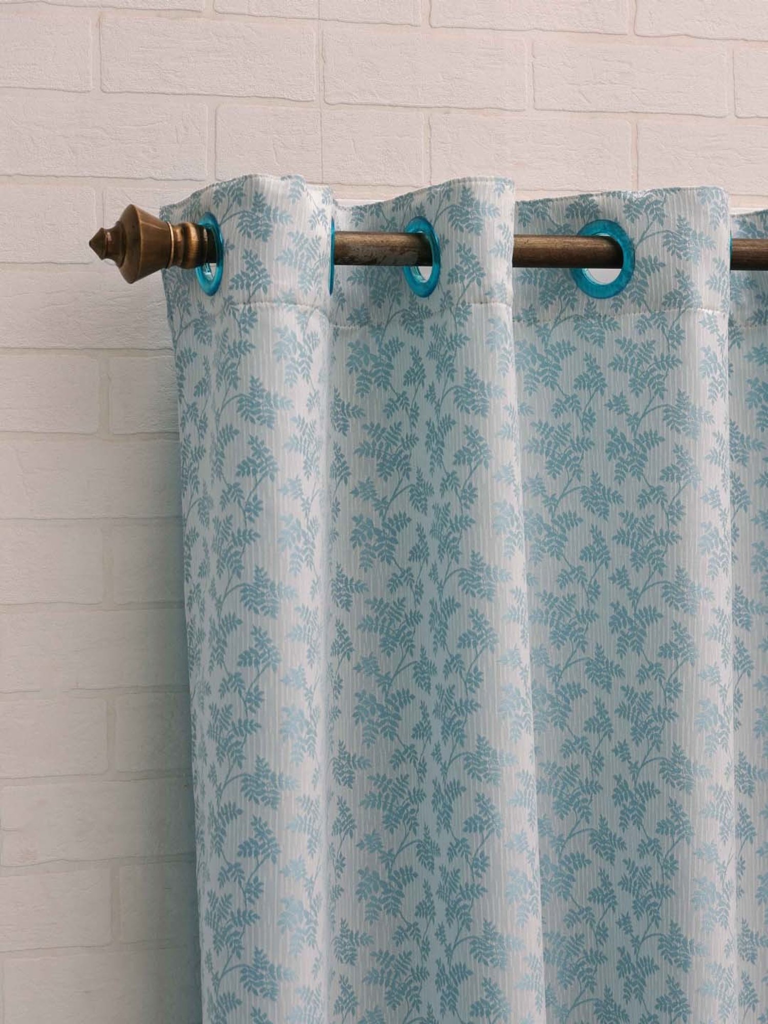 Ariana Wisp Sky Blue Polyester 5ft Window Eyelet Curtain
