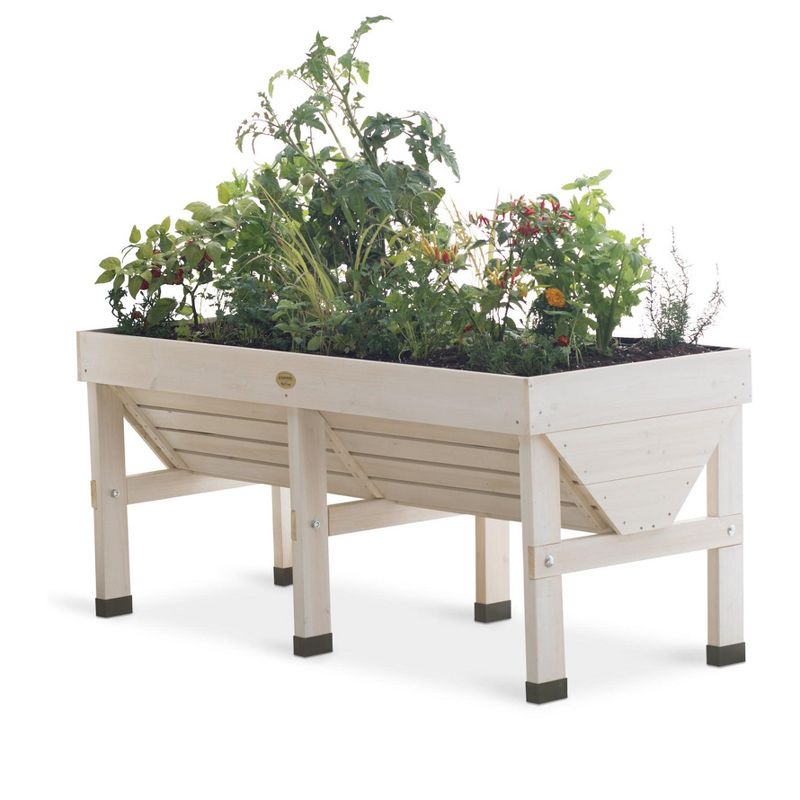 VegTrug Elevated Patio Garden, Whitewash - Gardener's Supply Company