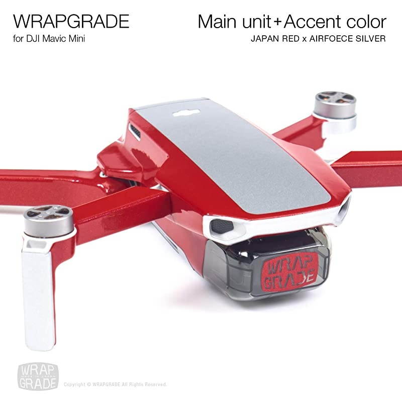 Skin Compatible with DJI Mavic Mini | Accent Color Airforce Silver