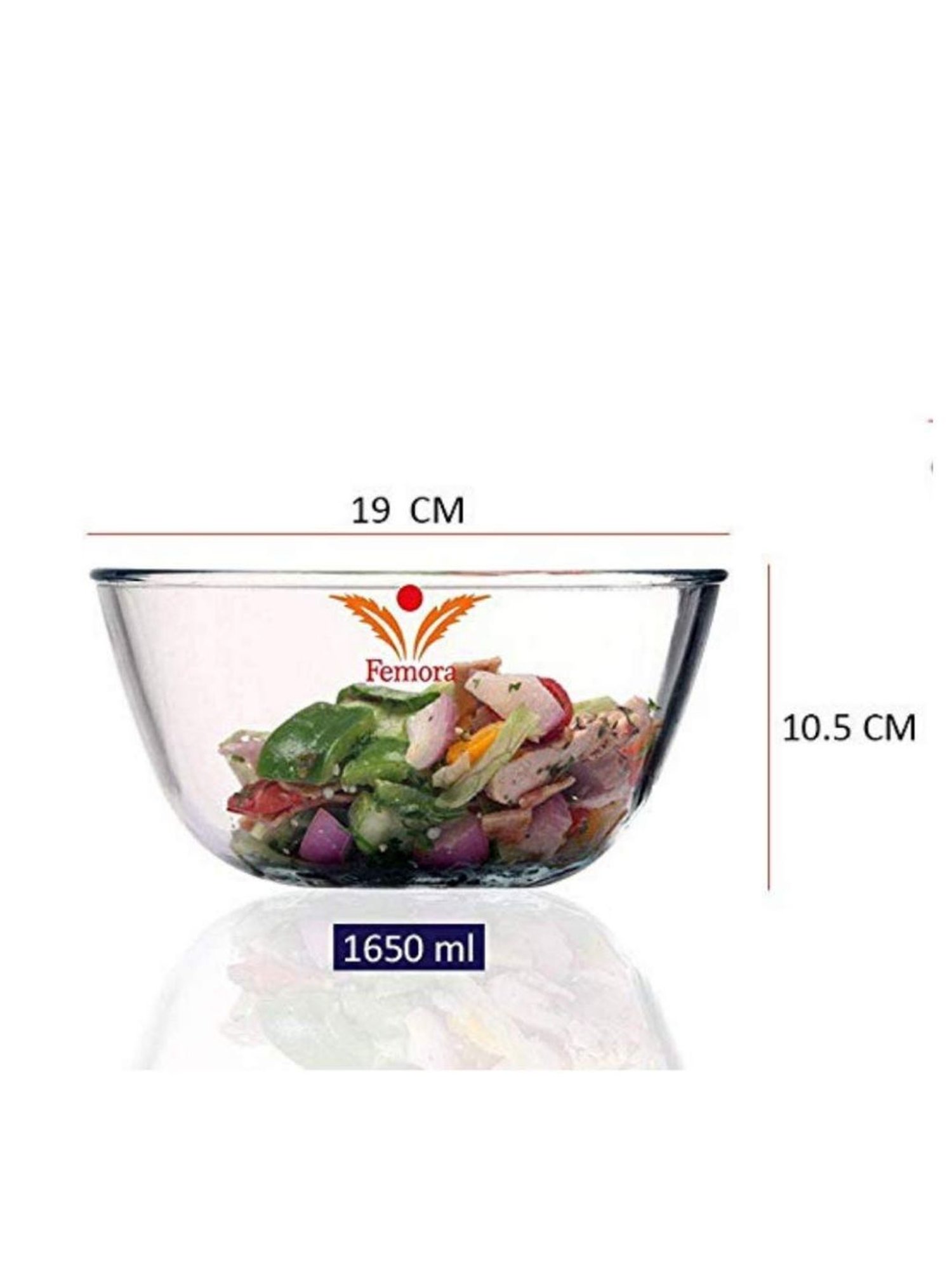 HAZEL Silver Stainless Steel Mixing Bowl - Set of 3 (2.1L)