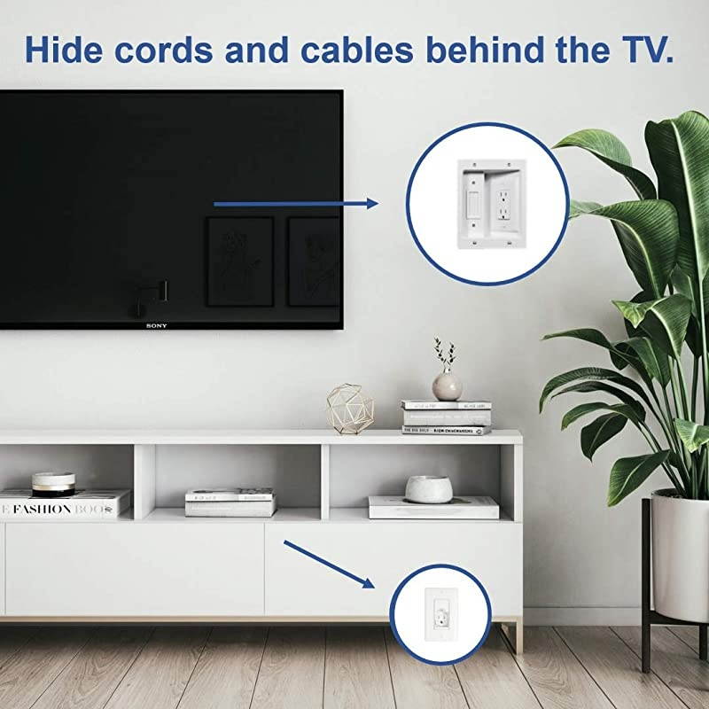 Home Office & Theater, in Wall TV Power Kit, White, CPT306WV1