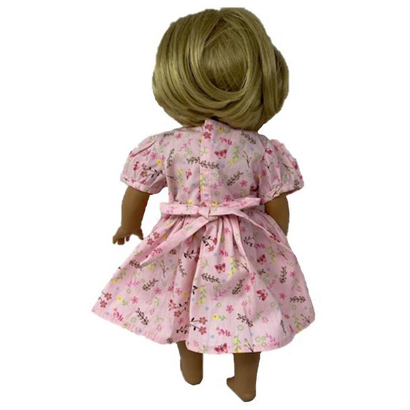Doll Clothes Superstore Versatile Pink Flower And Butterfly Dress Fits 18 Inch Girl Dolls Like Our Generation American Girl And 15 Inch Baby Dolls