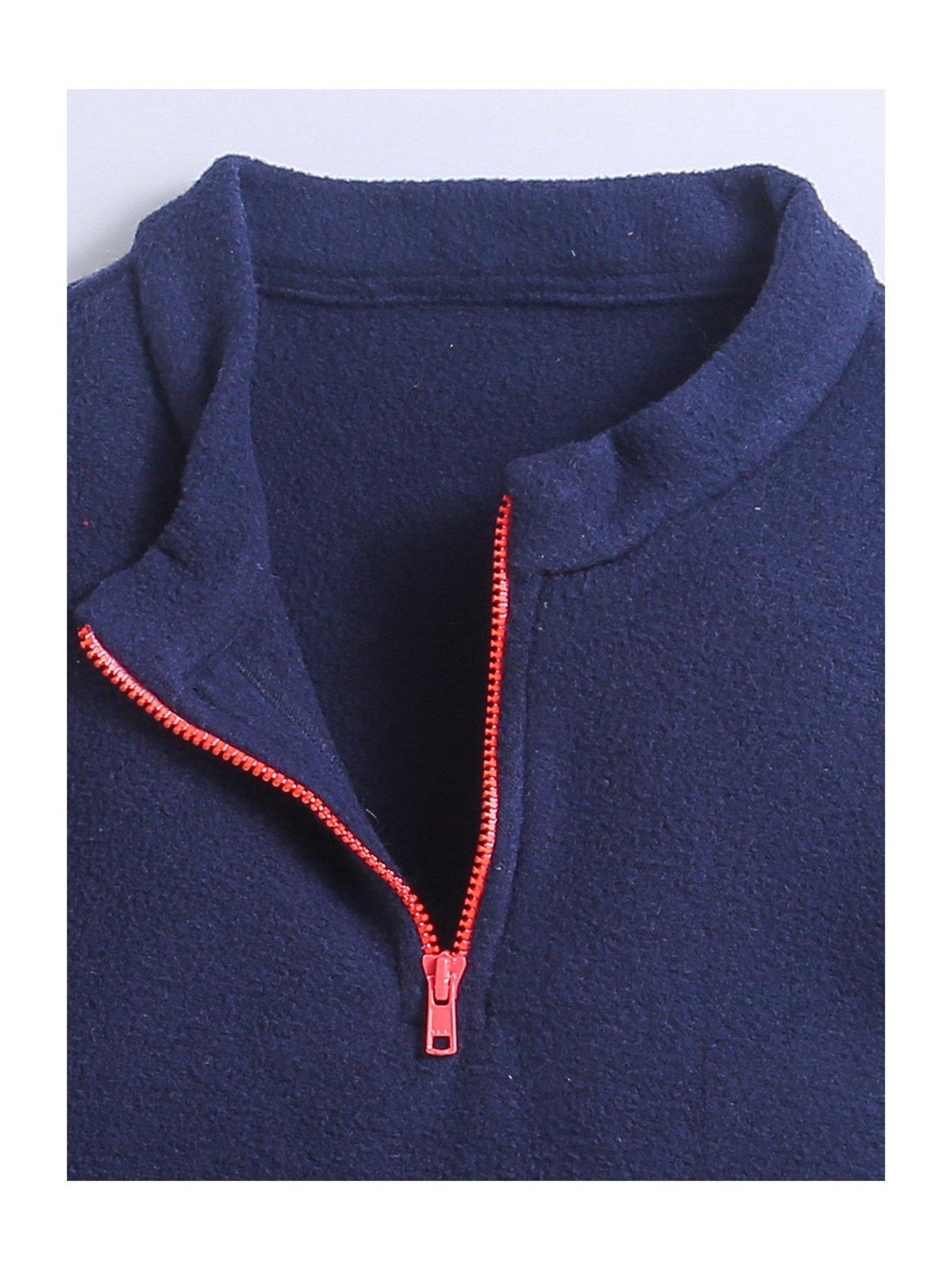Nino Bambino Kids Navy Solid Full Sleeves Sweatshirt